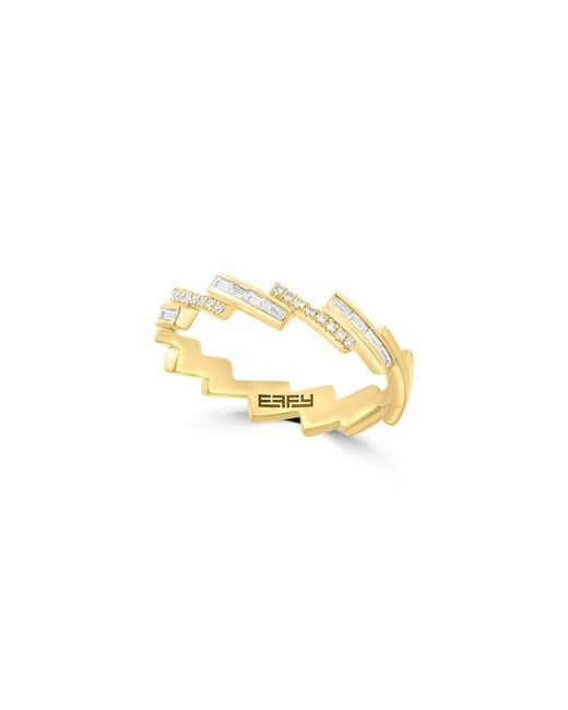 Effy Metallic 14K Plated Sterling Diamond Stackable Ring