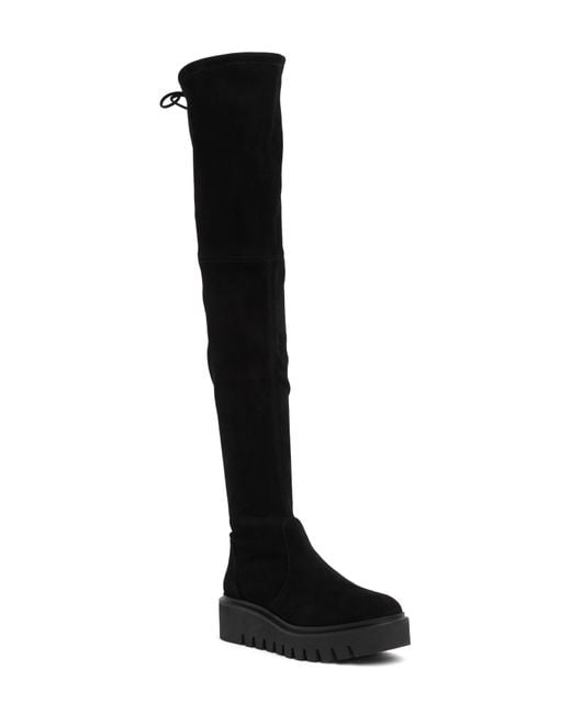 Stuart Weitzman Chalet City Lug Sole Over-the-knee Boot In Black At ...