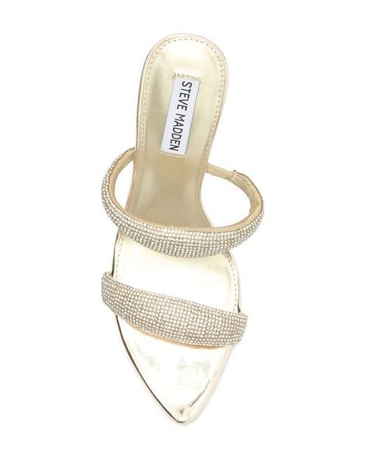 【Steve Madden】Harperr スライド サンダル Steve Madden Harperr Slide Sandal in Metallic | Lyst