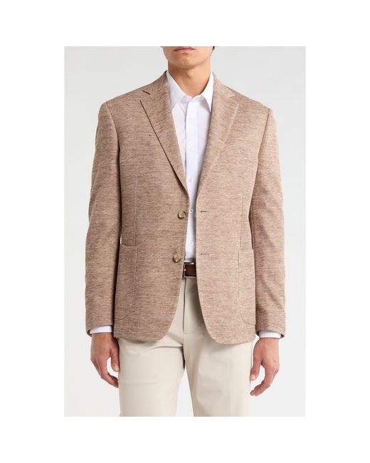 JB Britches Brown Two Button Side Vent Patch Pocket Jacket for men