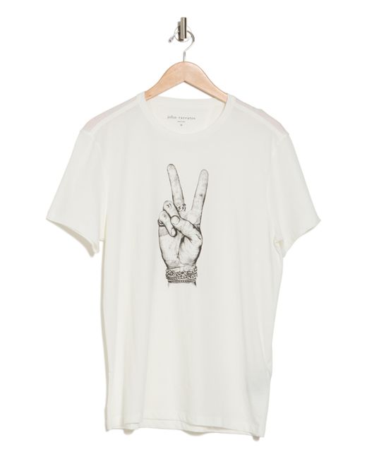 John Varvatos White Tough Peace Cotton Graphic T-shirt for men