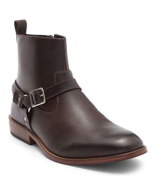 Steve Madden Brown Rancho Harness Boot for men