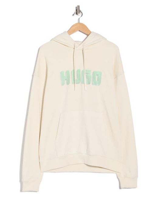 HUGO Natural Diqerio Graphic Hoodie for men