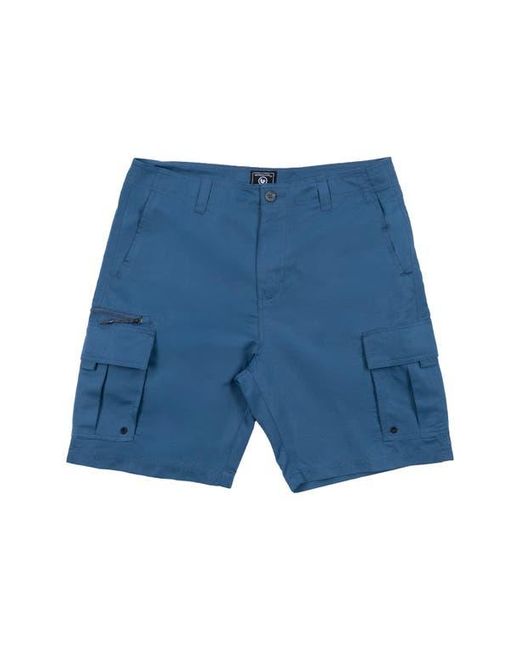 Burnside Blue Cargo Shorts for men
