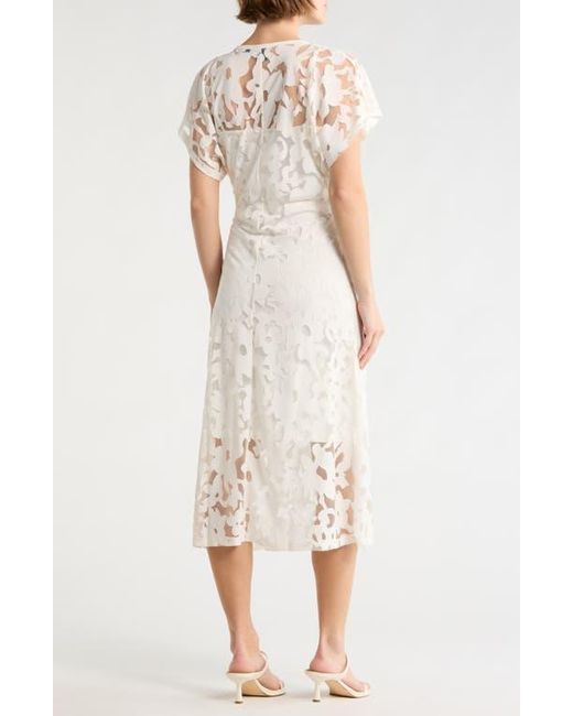 Boss White Ebuna Floral Semi Sheer T-Shirt Dress