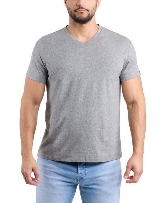 Xray Jeans Gray V-Neck Flex T-Shirt for men