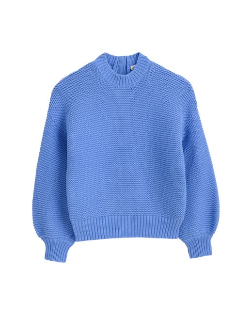 Alex Mill Back Button Crewneck Sweater In French Blue At Nordstrom Rack