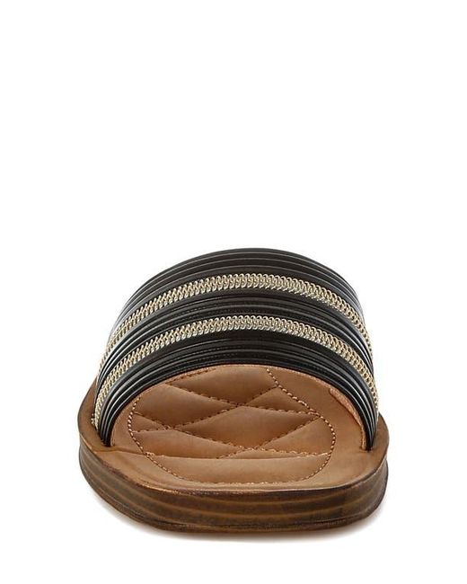 London Rag Slides LONDON RAG Zosaya Slide Sandal in Brown | Lyst