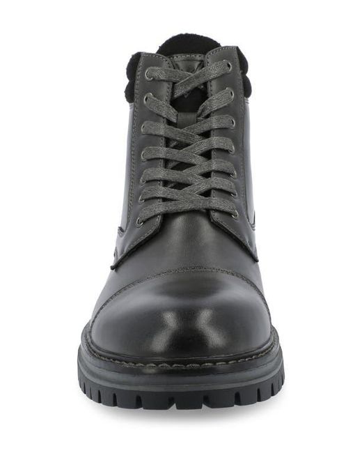 Vance Co. Black Fegan Cap Toe Boot for men