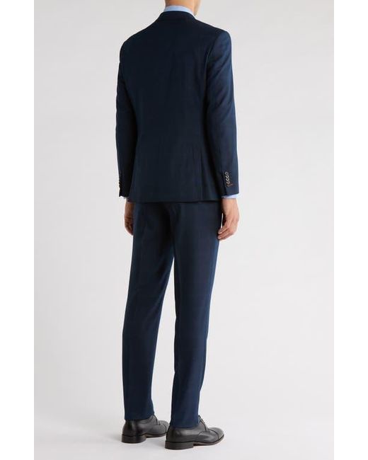 English Laundry Blue Trim Fit Solid Two-Piece Suit for men