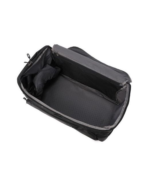 Hedgren Black Sojourn Recycled Polyester Duffle Backpack for men