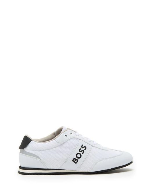 Boss White Rush Low Top Sneaker for men
