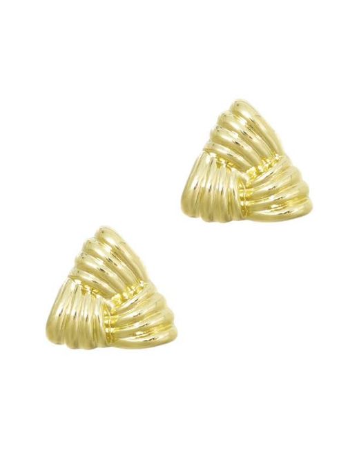 Adornia Yellow Triangle Statement Stud Earrings