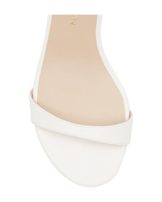 Stuart Weitzman White Nudist Wrap Sandal