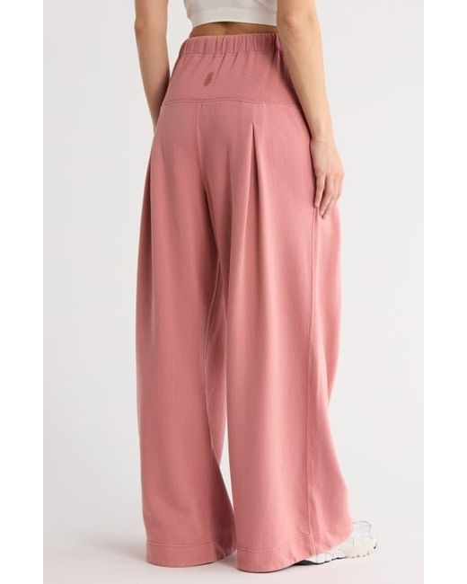 Free People Pink Fp Movement Studio Siren Cotton Drawstring Pants