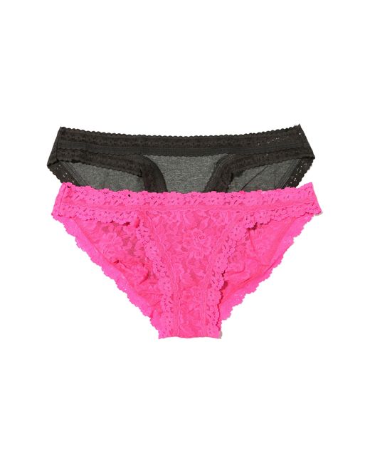 Hanky Panky Pink Lace Brazilian Bikini Panties