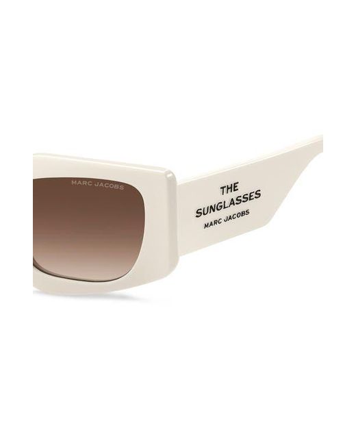 Marc Jacobs Brown 53Mm Gradient Rectangular Sunglasses