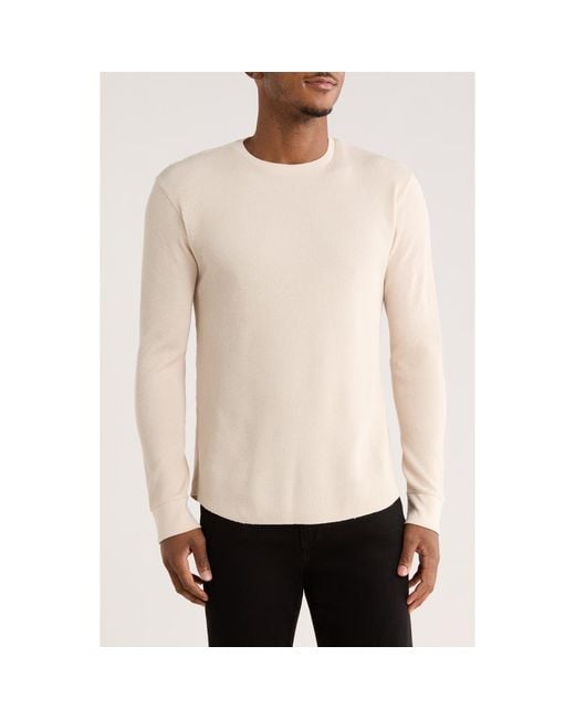 Vince Natural Crewneck Cotton Thermal Sweater for men