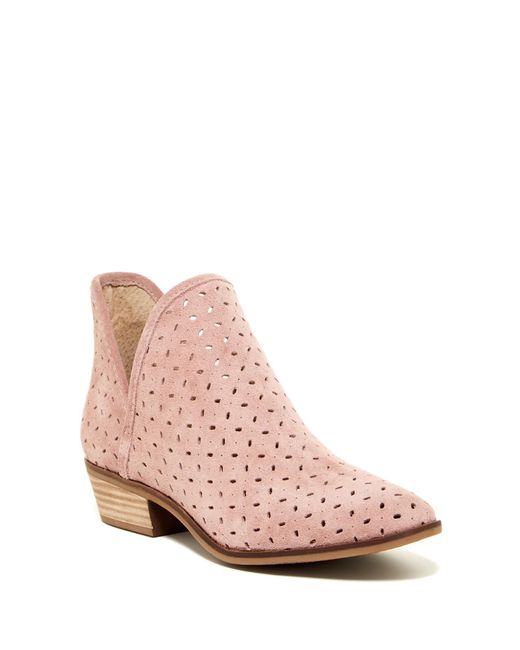 Lucky Brand Pink Kelbie Perforated Bootie