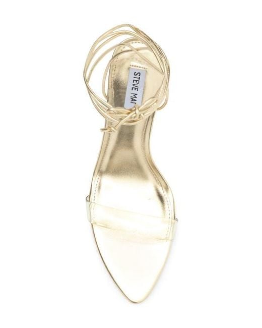 Steve Madden Dollyy Ankle Strap Sandal in White | Lyst