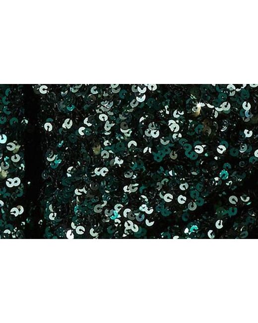 Astr Blue Nix Twist Sequin Crop Top