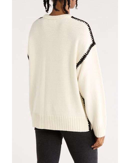 Blu Pepper Natural Stitched Sweater