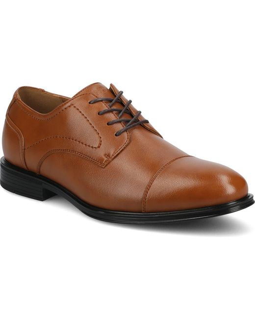 Vance Co. Brown Alec Cap Toe Derby for men