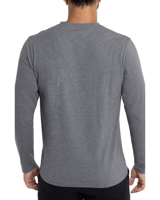 Xray Jeans Gray V-Neck Long Sleeve T-Shirt for men