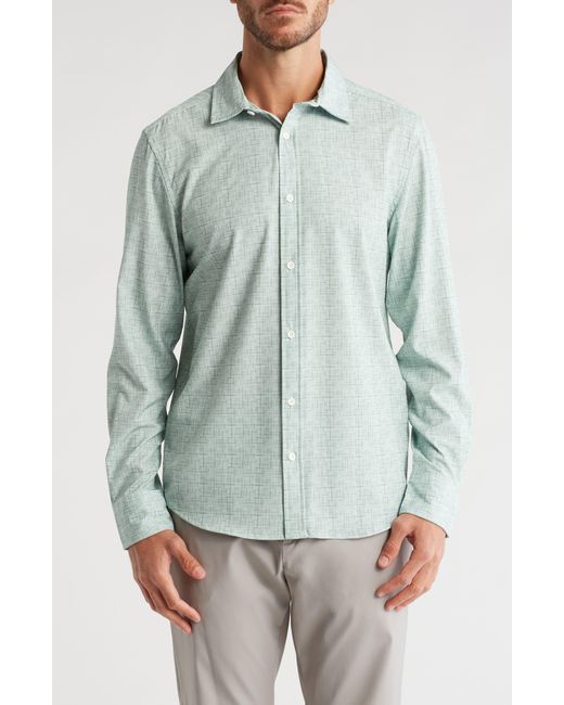 Kenneth Cole Gray Printed Button-up Sport Shirt for men