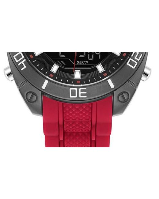 Kenneth Cole Red Ana-digital Silicone Strap Watch for men