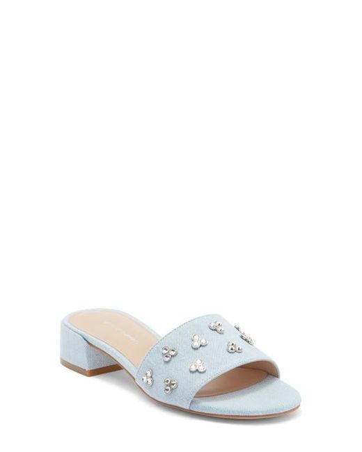 Stuart Weitzman White Tammy Crystal Slide Sandal