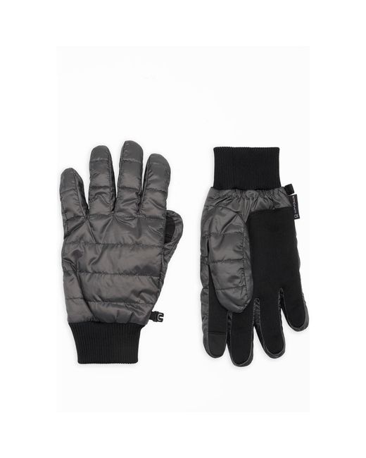 Spyder Gray Quilted Gloves for men