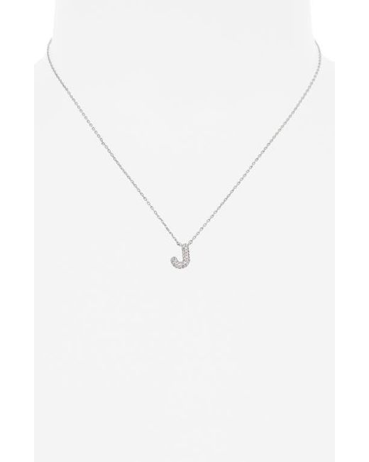 Leith White Cubic Zirconia Initial Pendant Necklace
