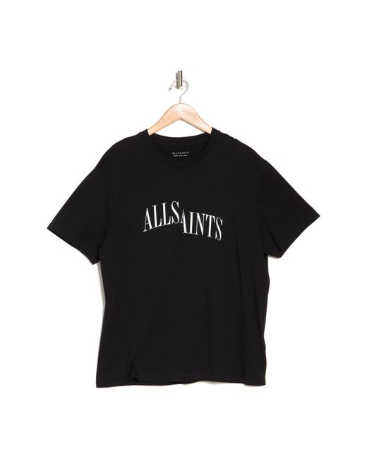 AllSaints Black Dropout Logo Graphic T-shirt for men