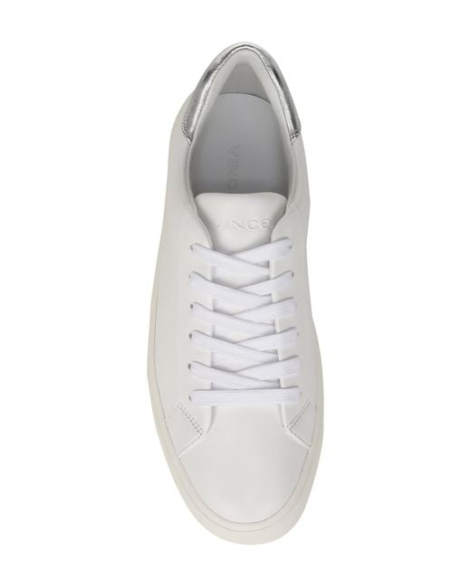 Vince Benfield Leather Sneaker in White | Lyst
