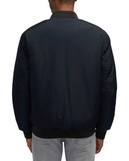 Scotch & Soda Blue Evlon Reversible Faux Shearling Bomber Jacket for men