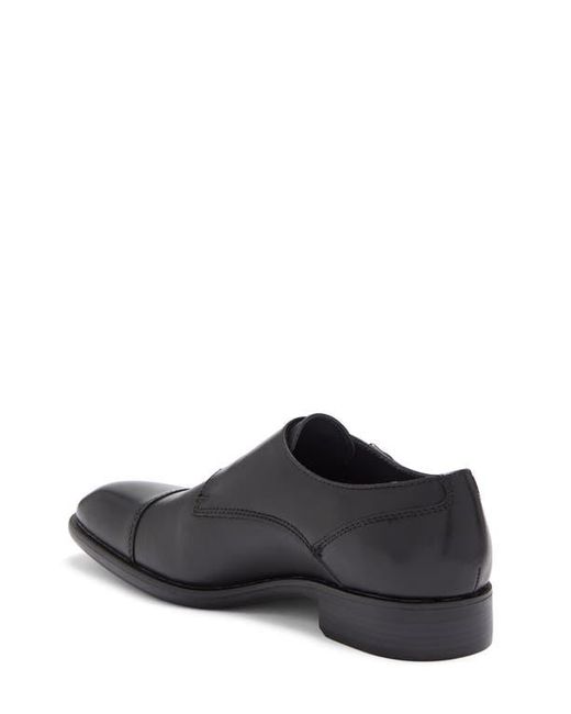 Vittorio Russo Black Roma Monk Strap Shoe for men