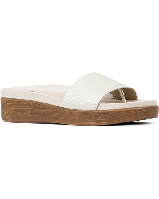 Donald J Pliner White Fiji Platform Sandal