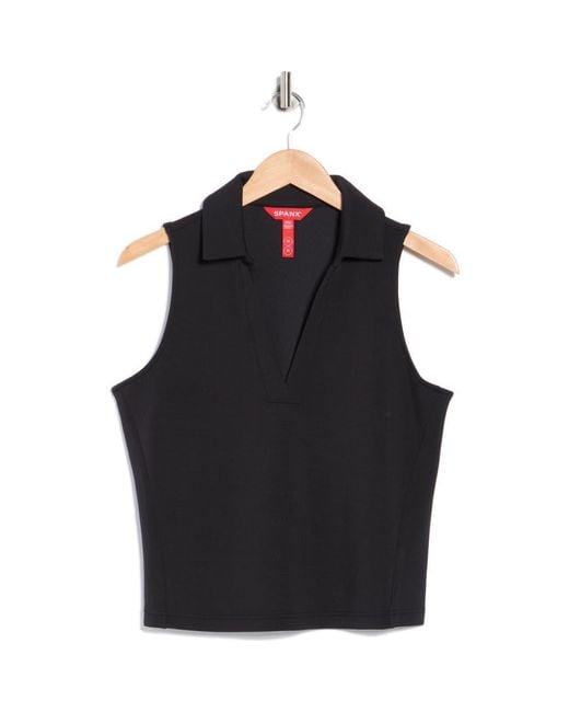Spanx Black Airessentials Polo Tank
