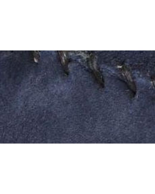 Minnetonka Blue Faux Fur Lined Slipper for men