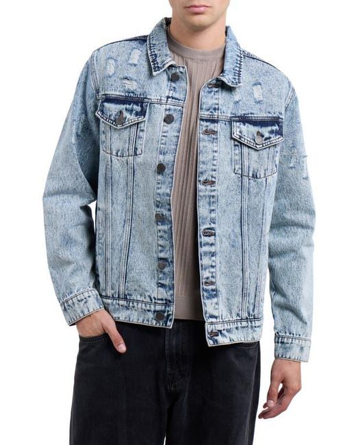Xray Jeans Blue Washed Denim Slim Jacket for men