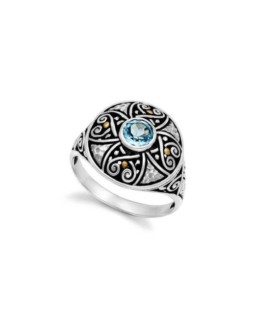 Samuel B. Metallic Round Topaz Ring