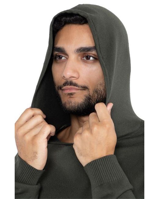 Xray Jeans Gray Core Knit Pullover Hoodie for men