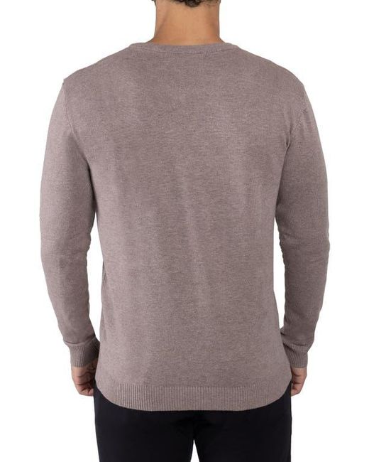 Xray Jeans Gray V-Neck Ribbed Knit Sweater for men
