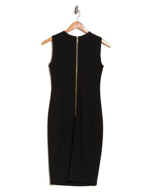 calvin klein ruched zipper sheath dress Calvin Klein Ruched Zipper Sheath Dress In Aubergine