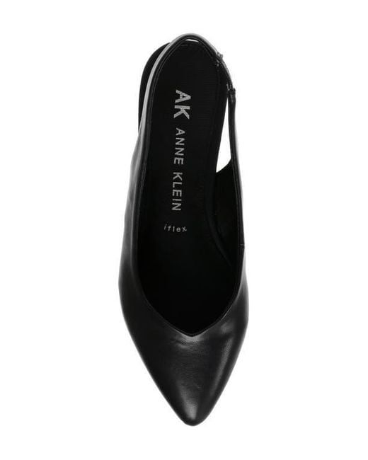 Anne Klein Black Oliff Slingback Flat