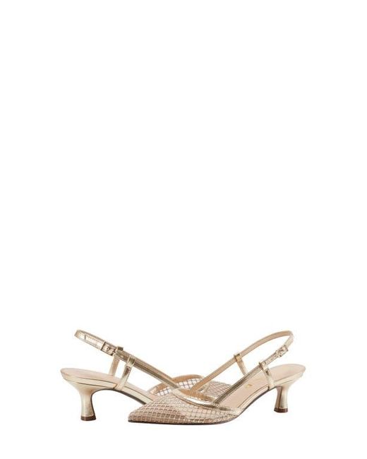 Unisa Metallic Rhinestone Mesh Slingback Pump