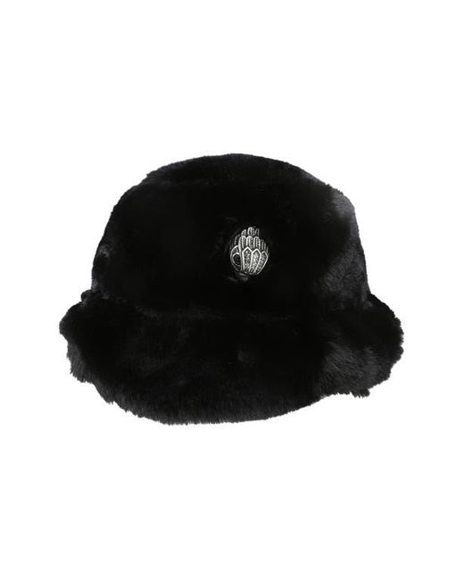 Kurt Geiger Black Faux Fur Bucket Hat