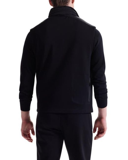 Bugatchi Black Soft Touch Performance Knit Vest for men