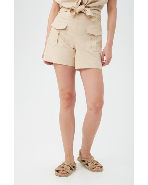 Trina Turk Natural Barbonici Cargo Shorts